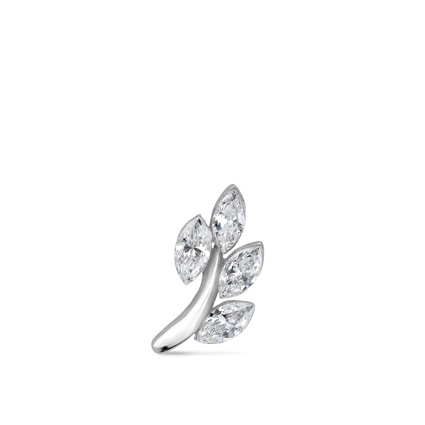 Diamond Vine Threaded Stud Earring