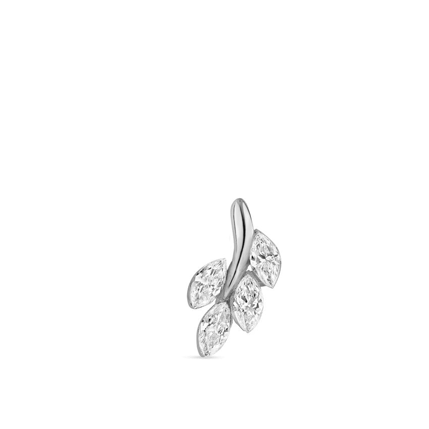 Diamond Vine Stud Earring