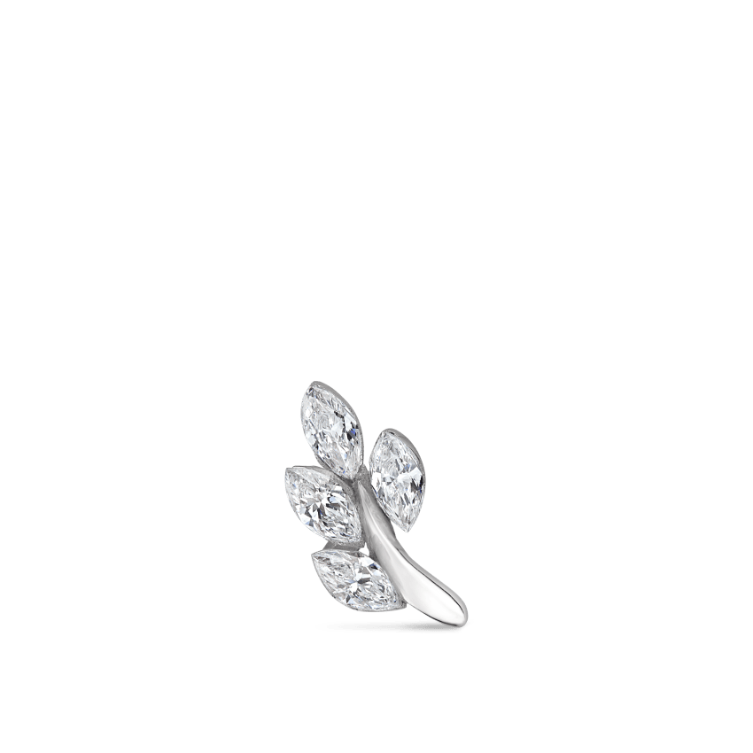 Diamond Vine Threaded Stud Earring