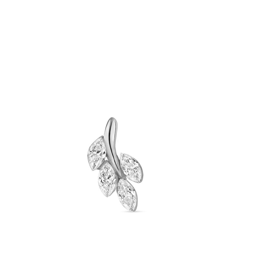 Diamond Vine Threaded Stud Earring