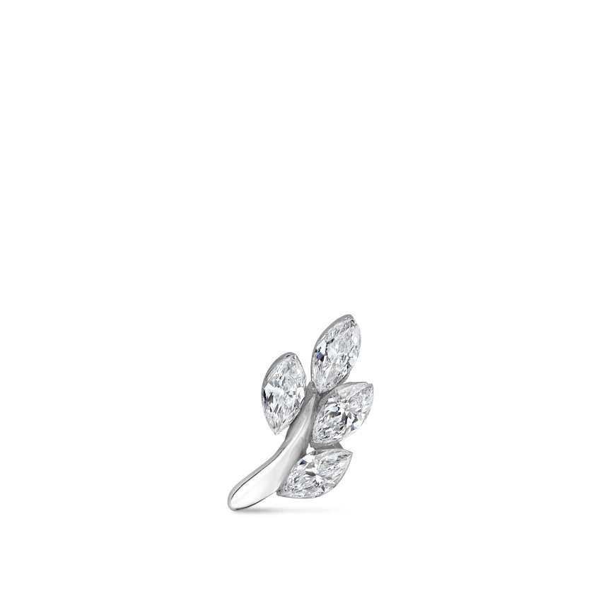 Diamond Vine Threaded Stud Earring