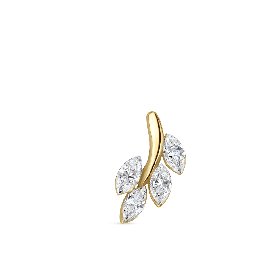 Diamond Vine Stud Earring