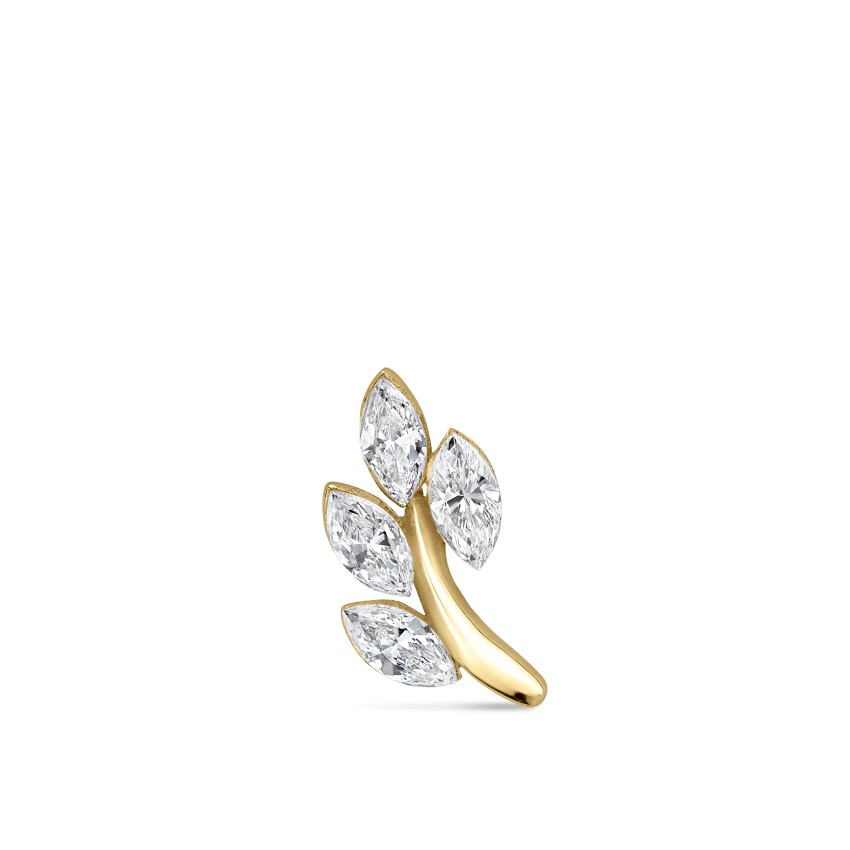 Diamond Vine Threaded Stud Earring