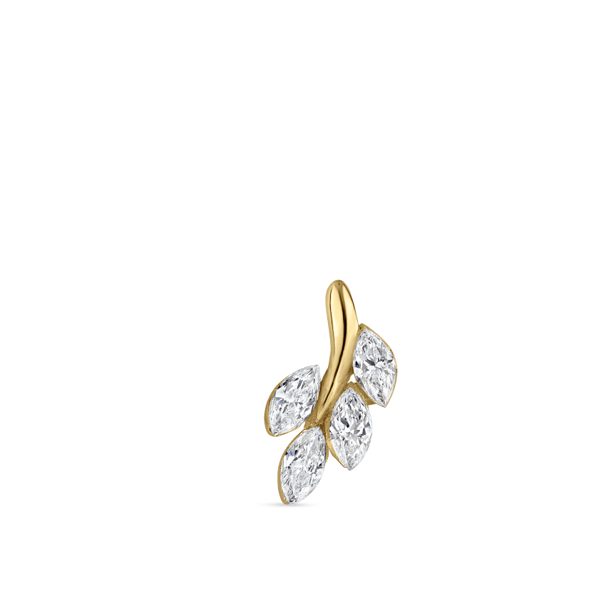 Diamond Vine Stud Earring