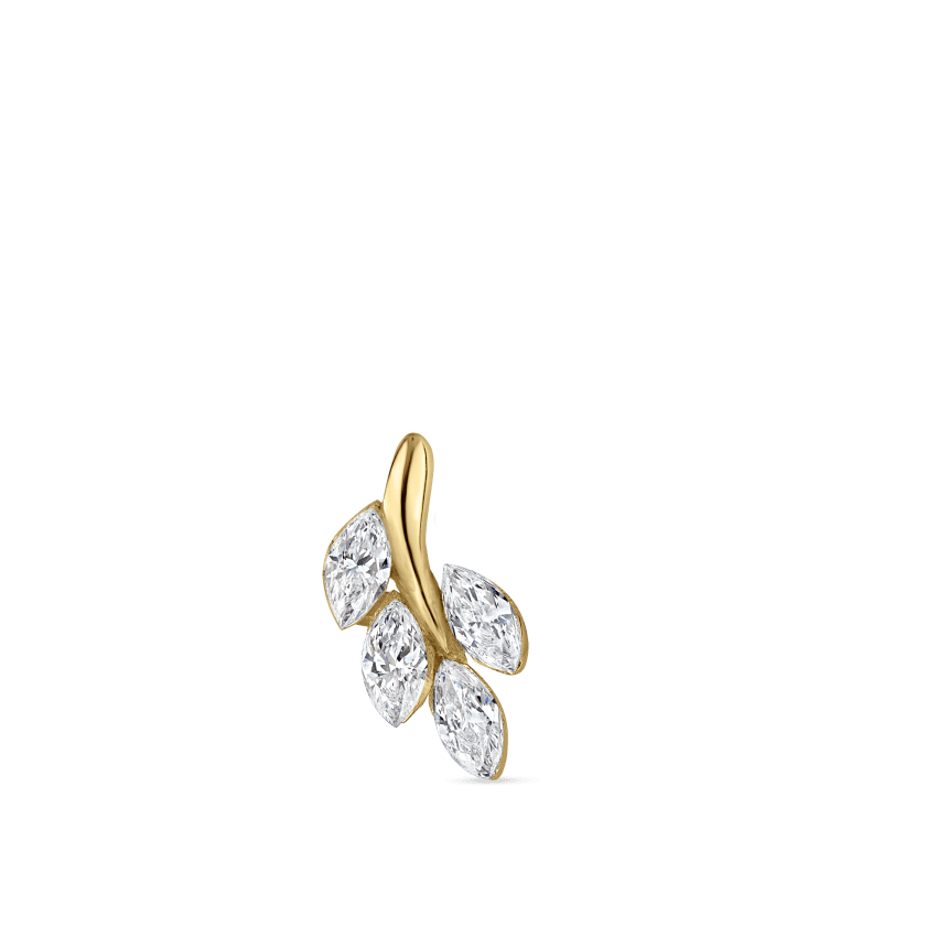 Diamond Vine Stud Earring