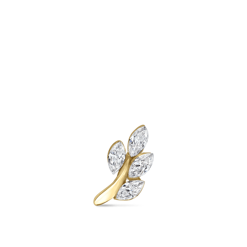 Diamond Vine Threaded Stud Earring