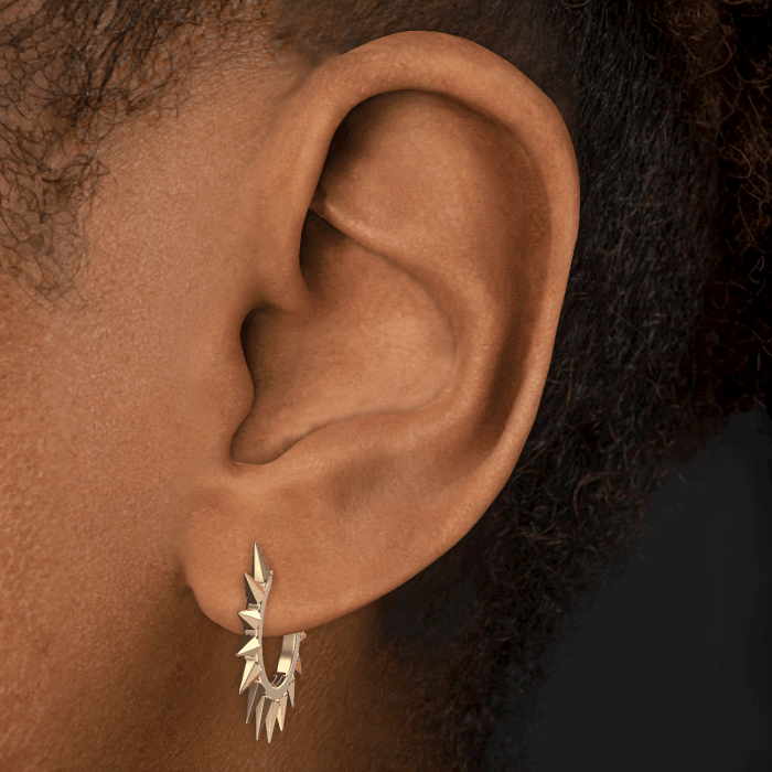 Metal Mohawk Hoop Earring