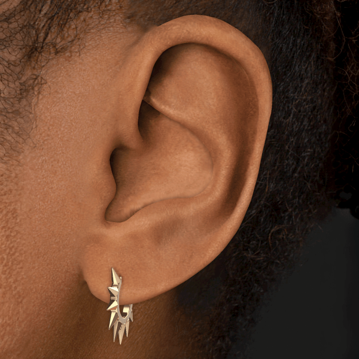 Metal Mohawk Hoop Earring