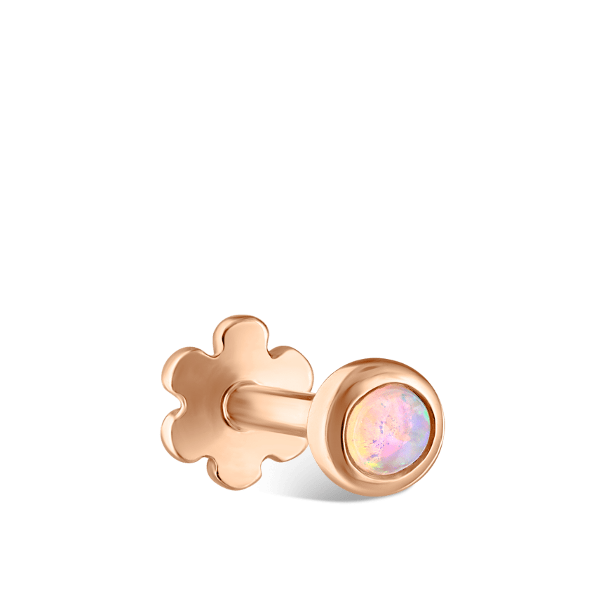 Opal Threaded Stud Earring