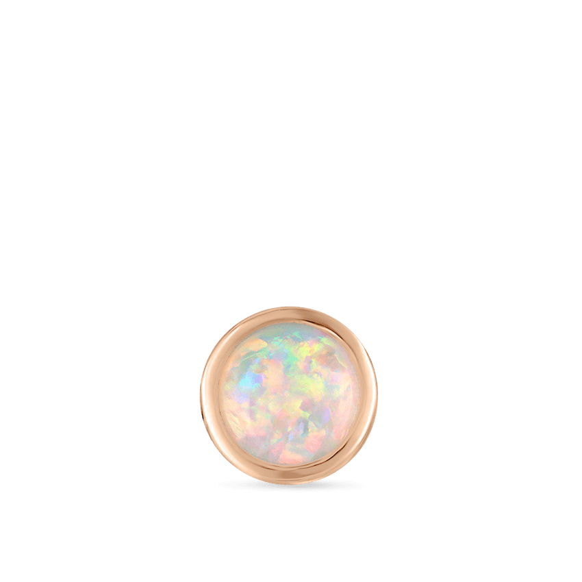 Opal Threaded Stud Earring