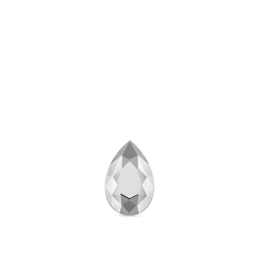Faceted Gold Pear Threaded Stud Earring