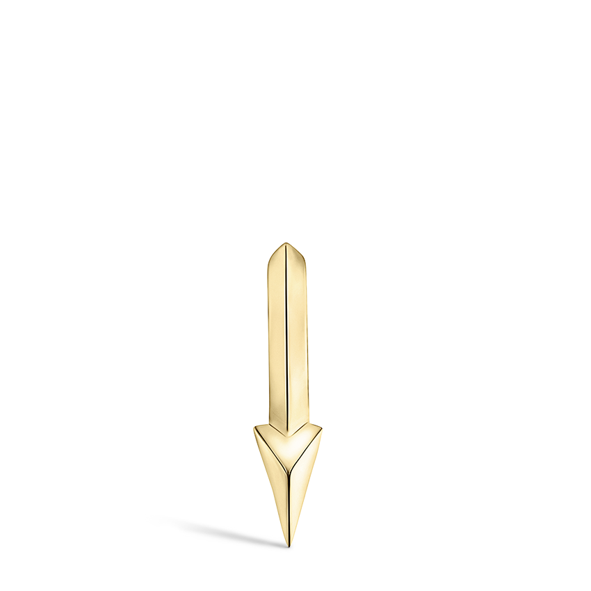 Faceted Single Short Spike Hoop Earring