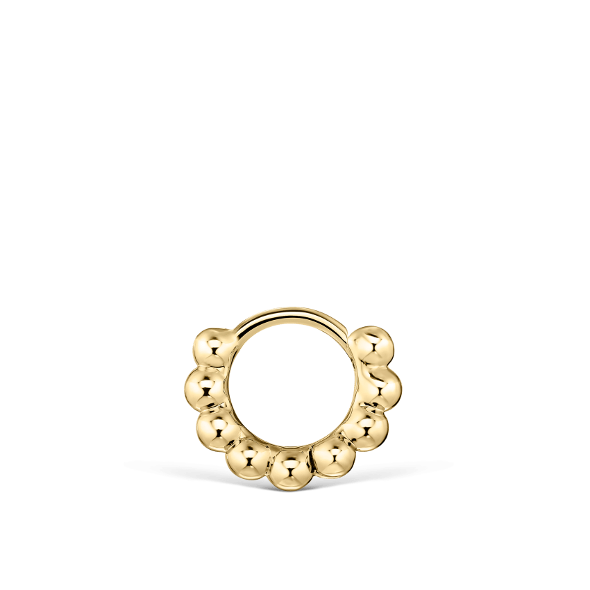Granulated Hoop Earring