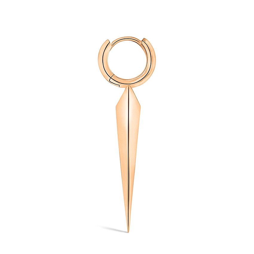 Faceted Grand Spike Hoop Earring