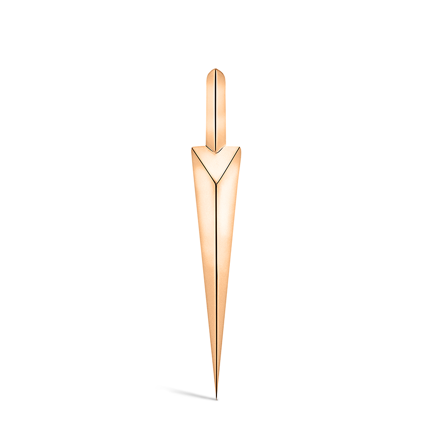 Faceted Grand Spike Hoop Earring
