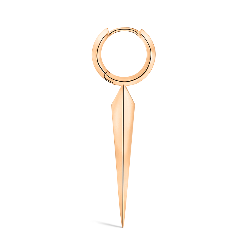 Faceted Grand Spike Hoop Earring
