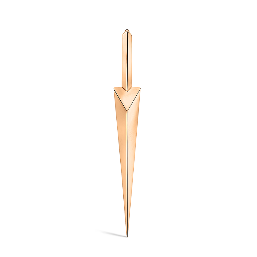 Faceted Grand Spike Hoop Earring