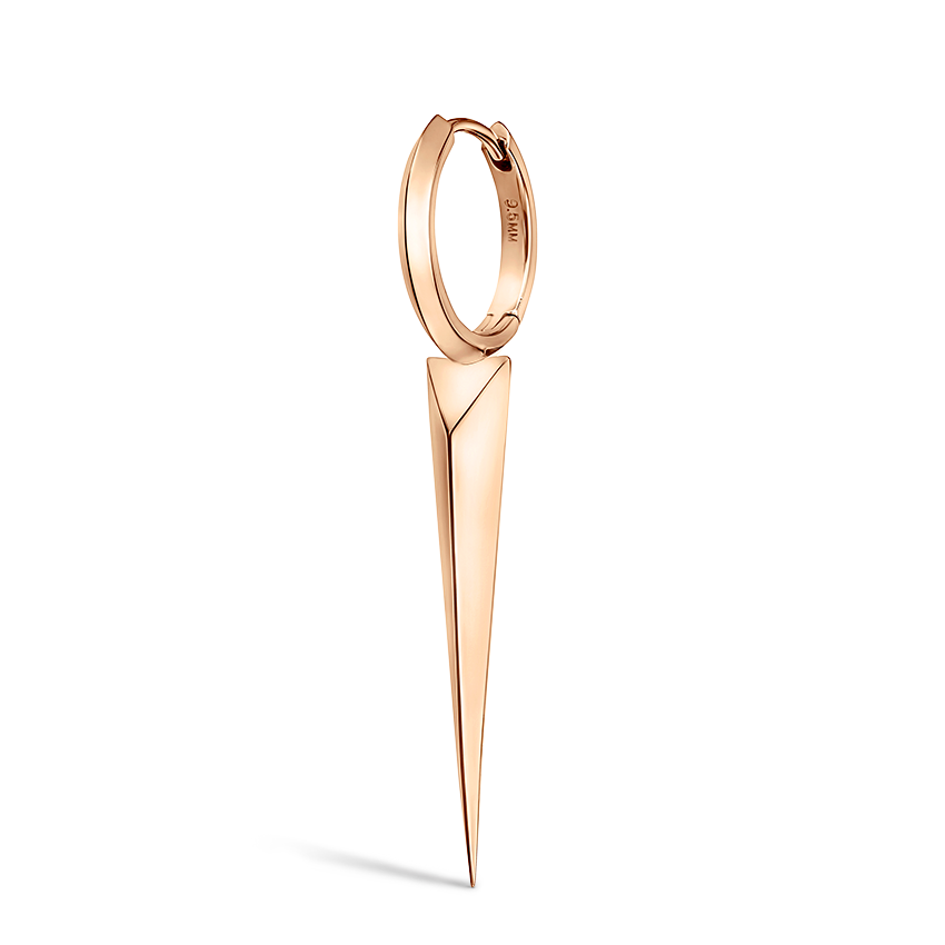 Faceted Grand Spike Hoop Earring