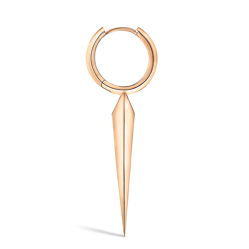 Faceted Grand Spike Hoop Earring
