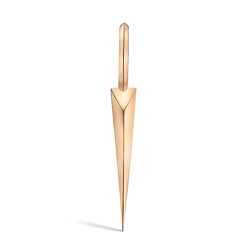 Faceted Grand Spike Hoop Earring