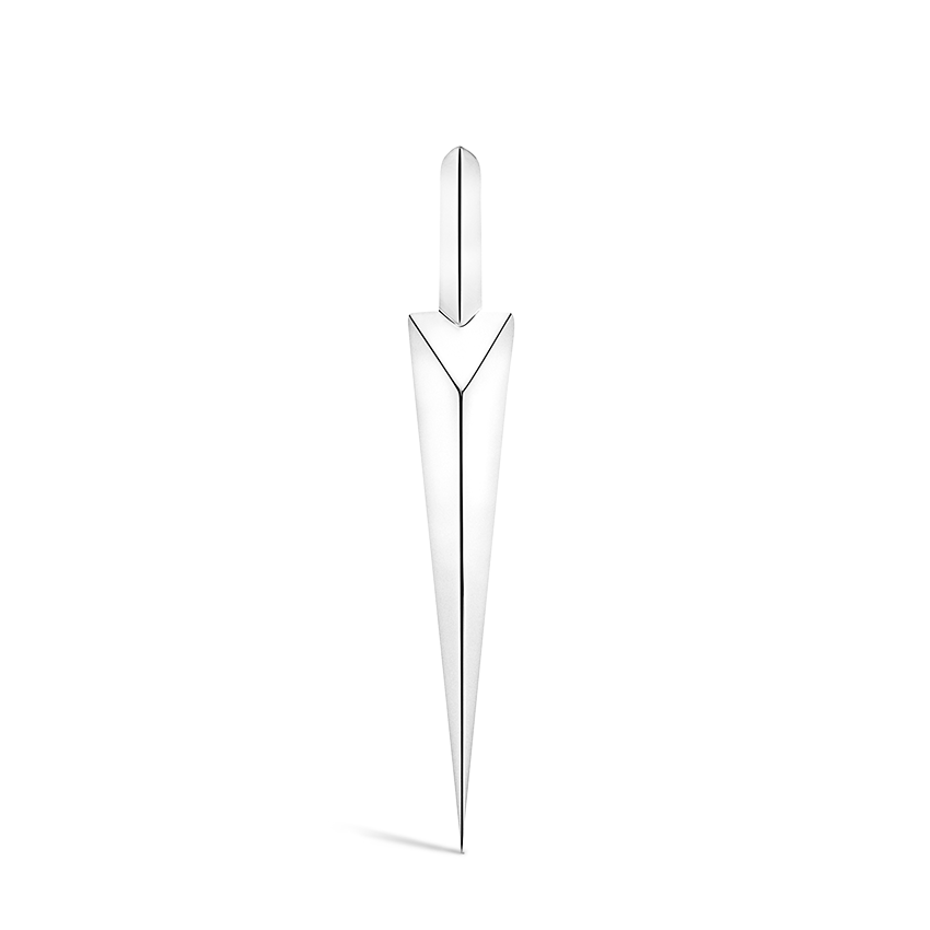 Faceted Grand Spike Hoop Earring