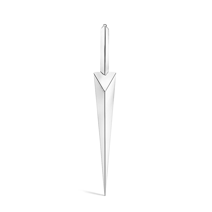 Faceted Grand Spike Hoop Earring