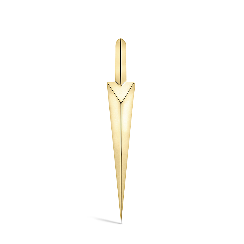 Faceted Grand Spike Hoop Earring