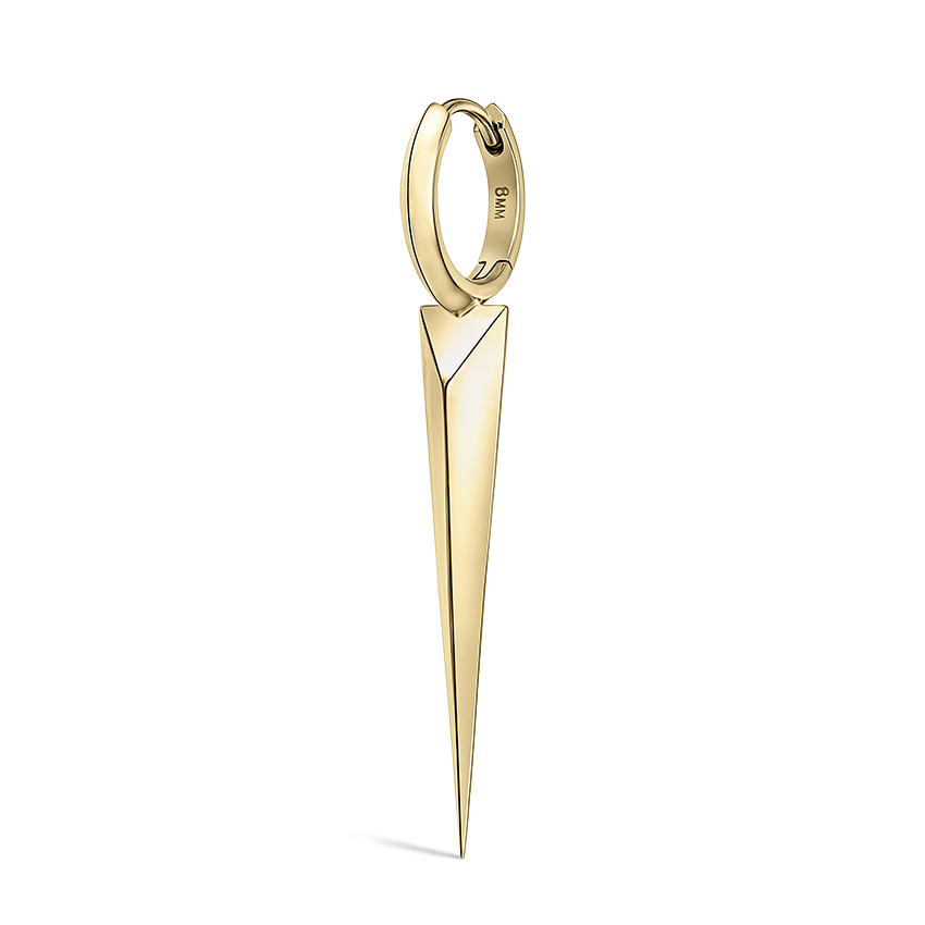 Faceted Grand Spike Hoop Earring