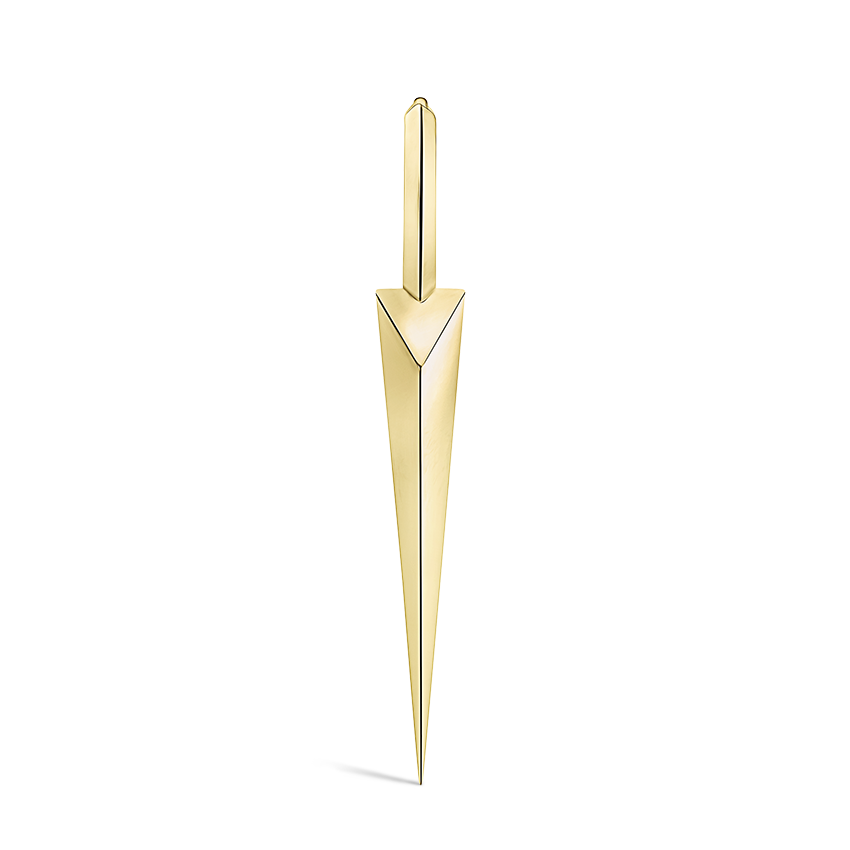Faceted Grand Spike Hoop Earring