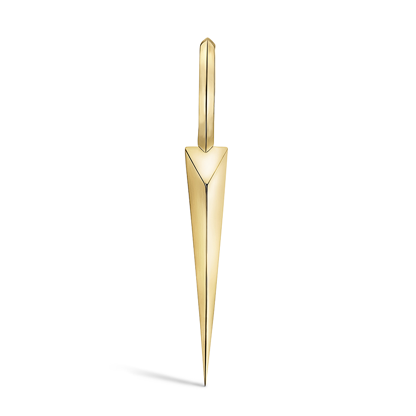 Faceted Grand Spike Hoop Earring
