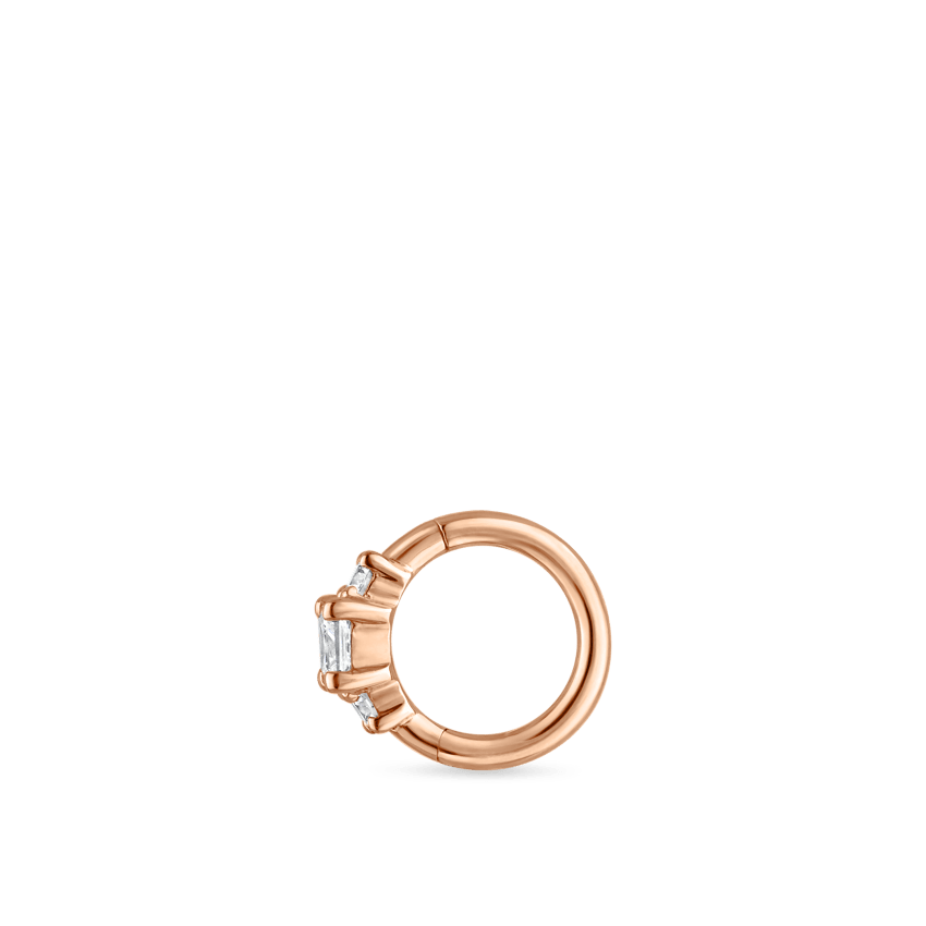 2mm Diamond Princess Hoop Earring