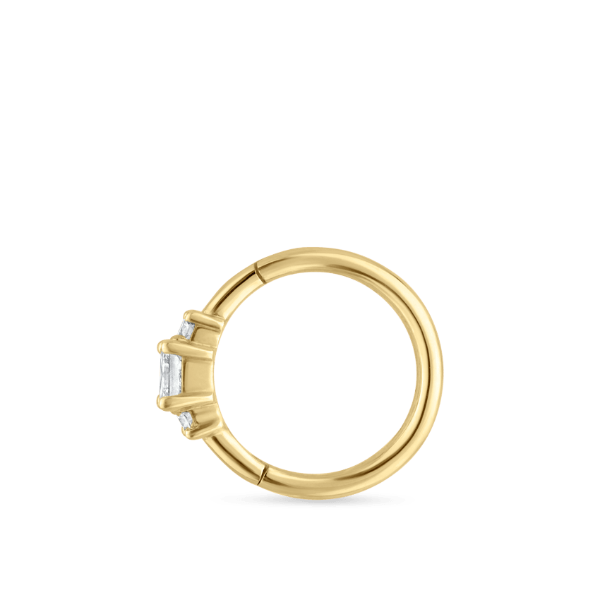 2mm Diamond Princess Hoop Earring