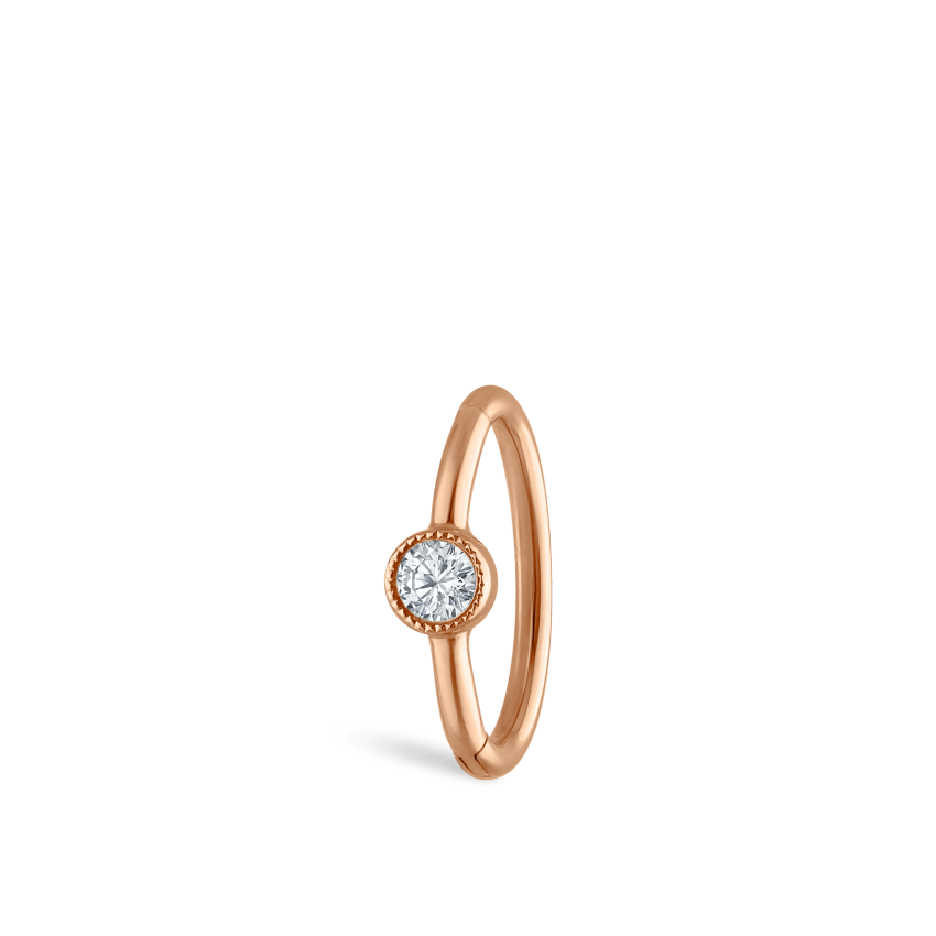 Scalloped Diamond Hoop Earring