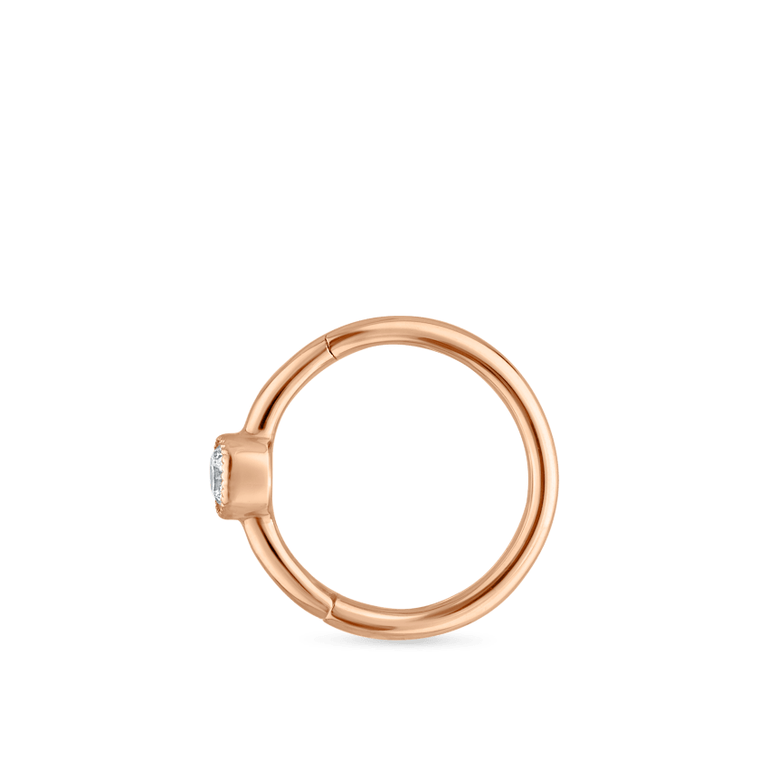 Scalloped Diamond Hoop Earring