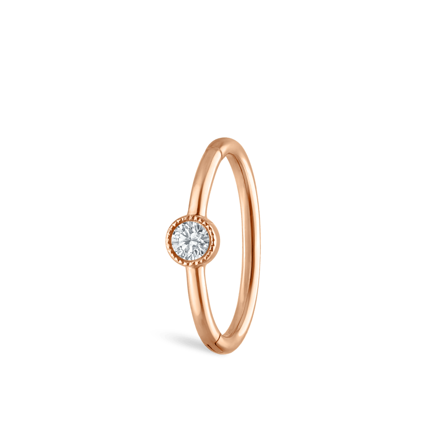 Scalloped Diamond Hoop Earring