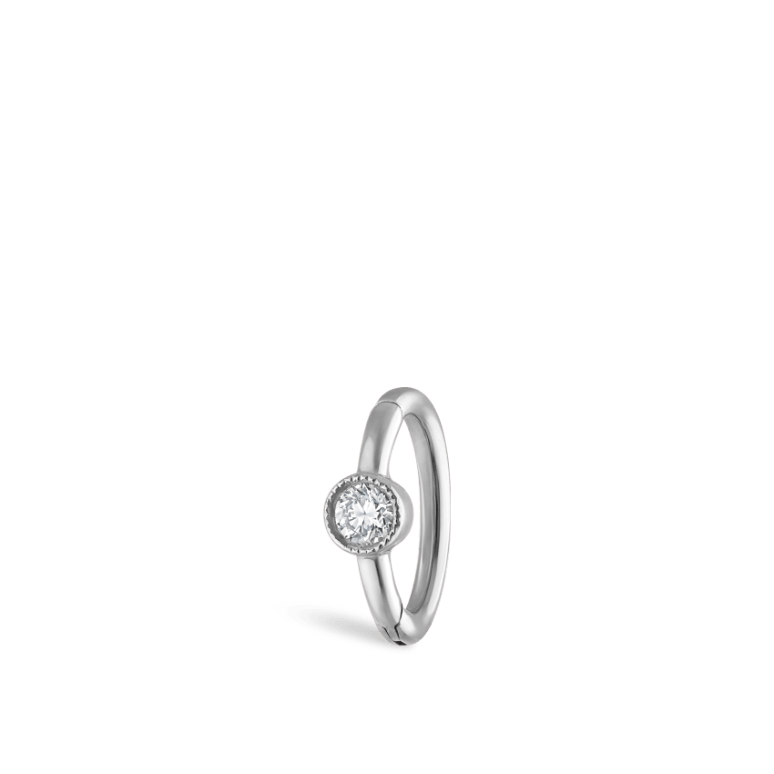 Scalloped Diamond Hoop Earring