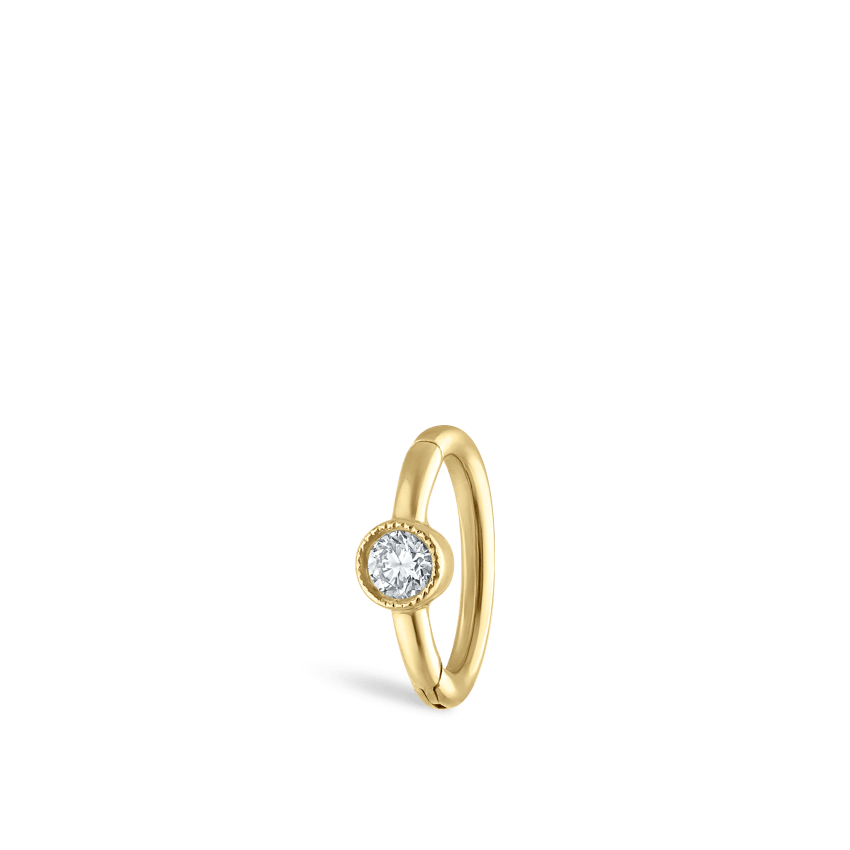 Scalloped Diamond Hoop Earring