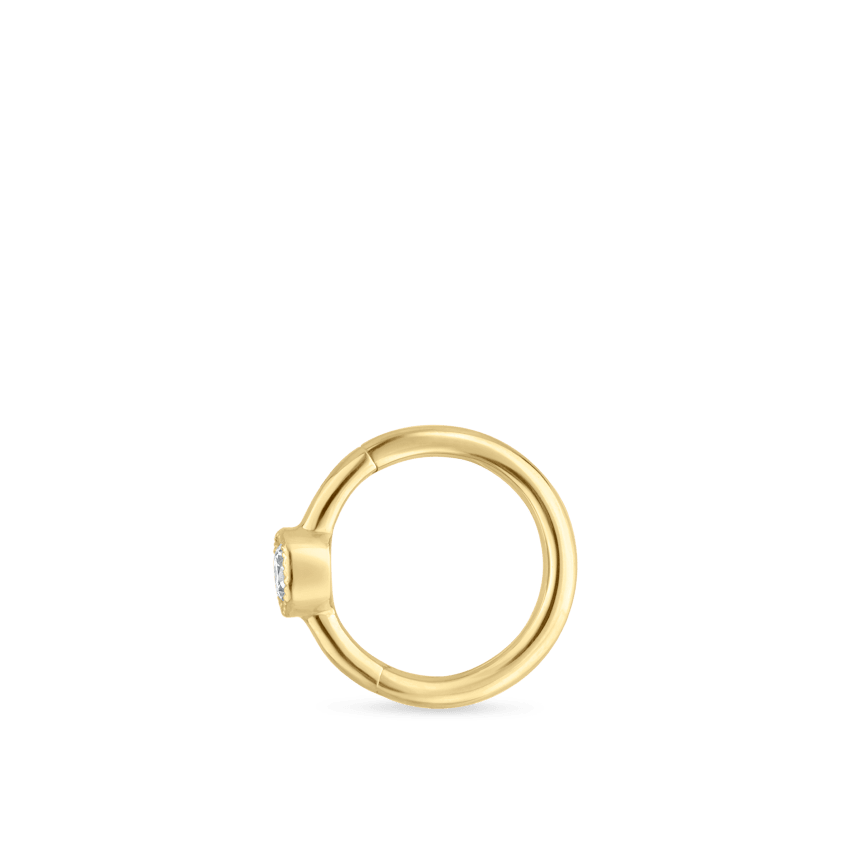 Scalloped Diamond Hoop Earring