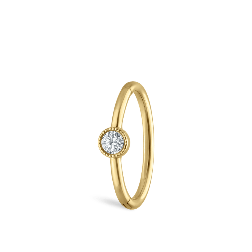 Scalloped Diamond Hoop Earring
