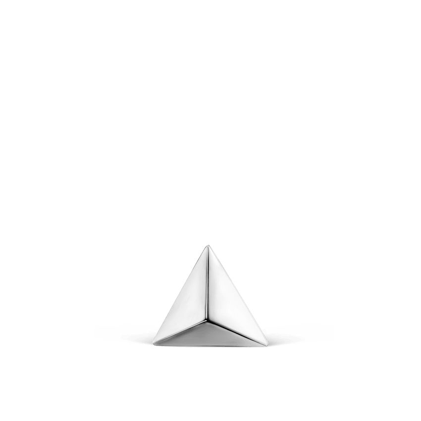 Faceted Triangle Threaded Stud Earring With Titanium Backing
