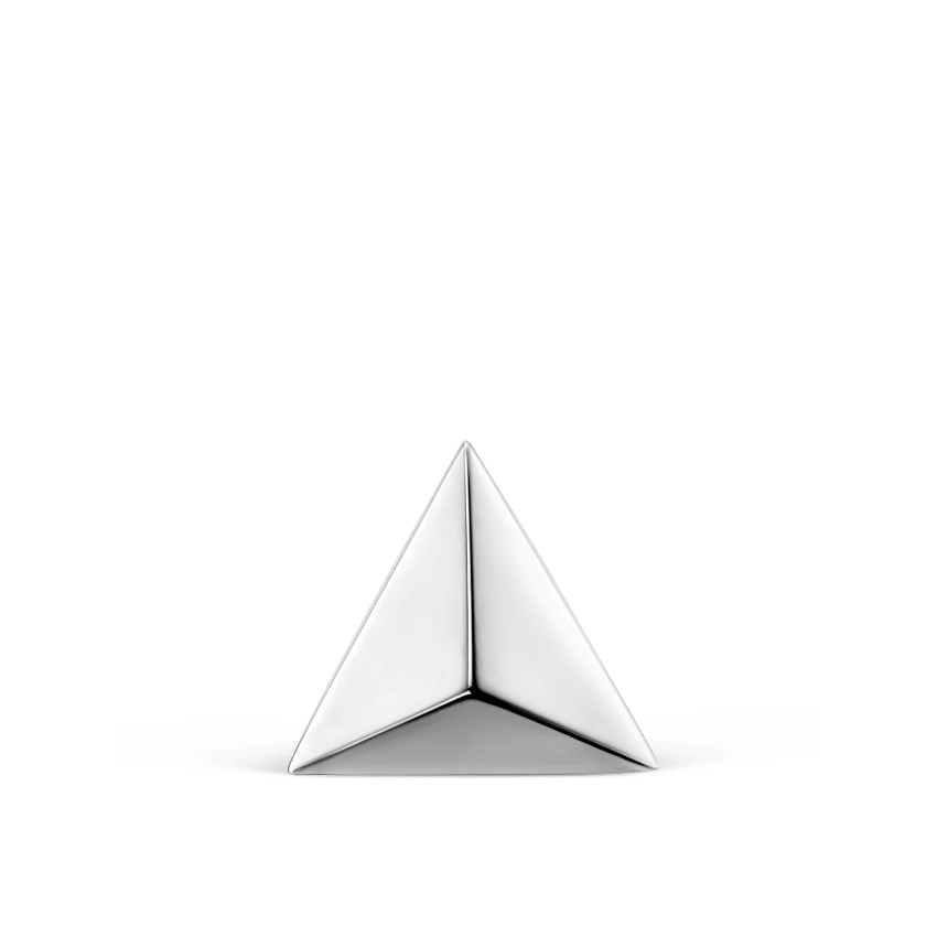 Faceted Triangle Threaded Stud Earring With Titanium Backing