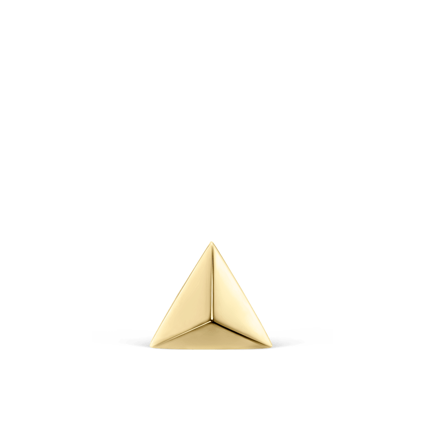 Faceted Triangle Threaded Stud Earring