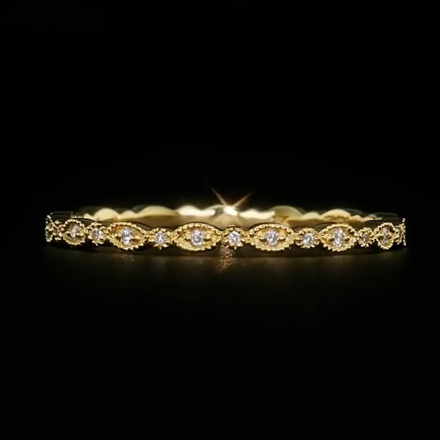 Marquise Diamond Micropavé Finger Ring