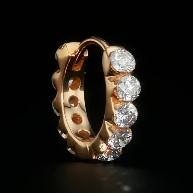 Invisible Set Large Diamond Eternity Hoop Earring