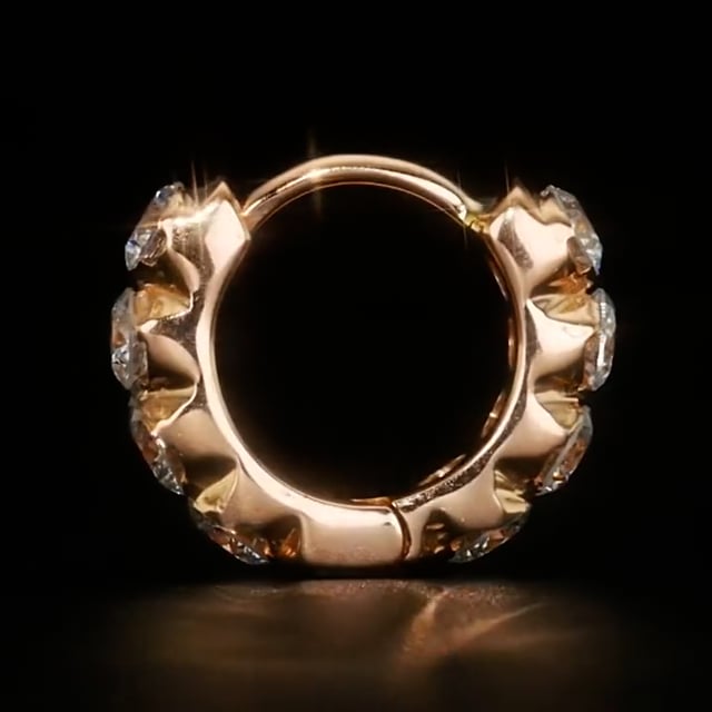 Invisible Set Large Diamond Eternity Hoop Earring
