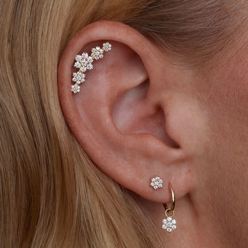 Diamond Flower Charm