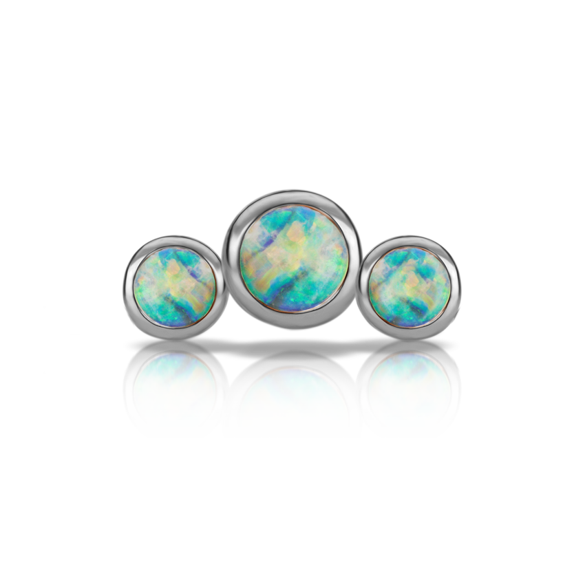 Three Opal Garland Earstud
