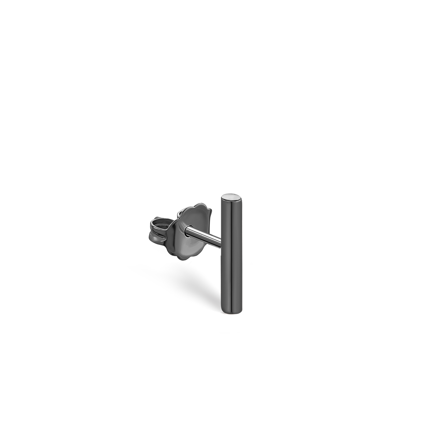 Polished Round Bar Stud Earring