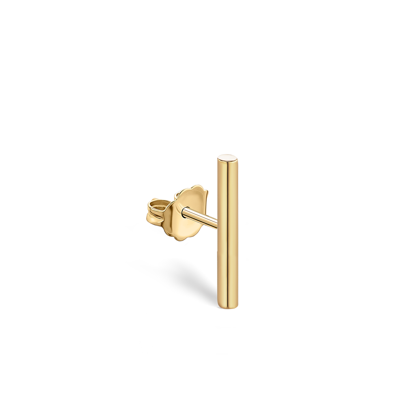 Polished Round Bar Stud Earring
