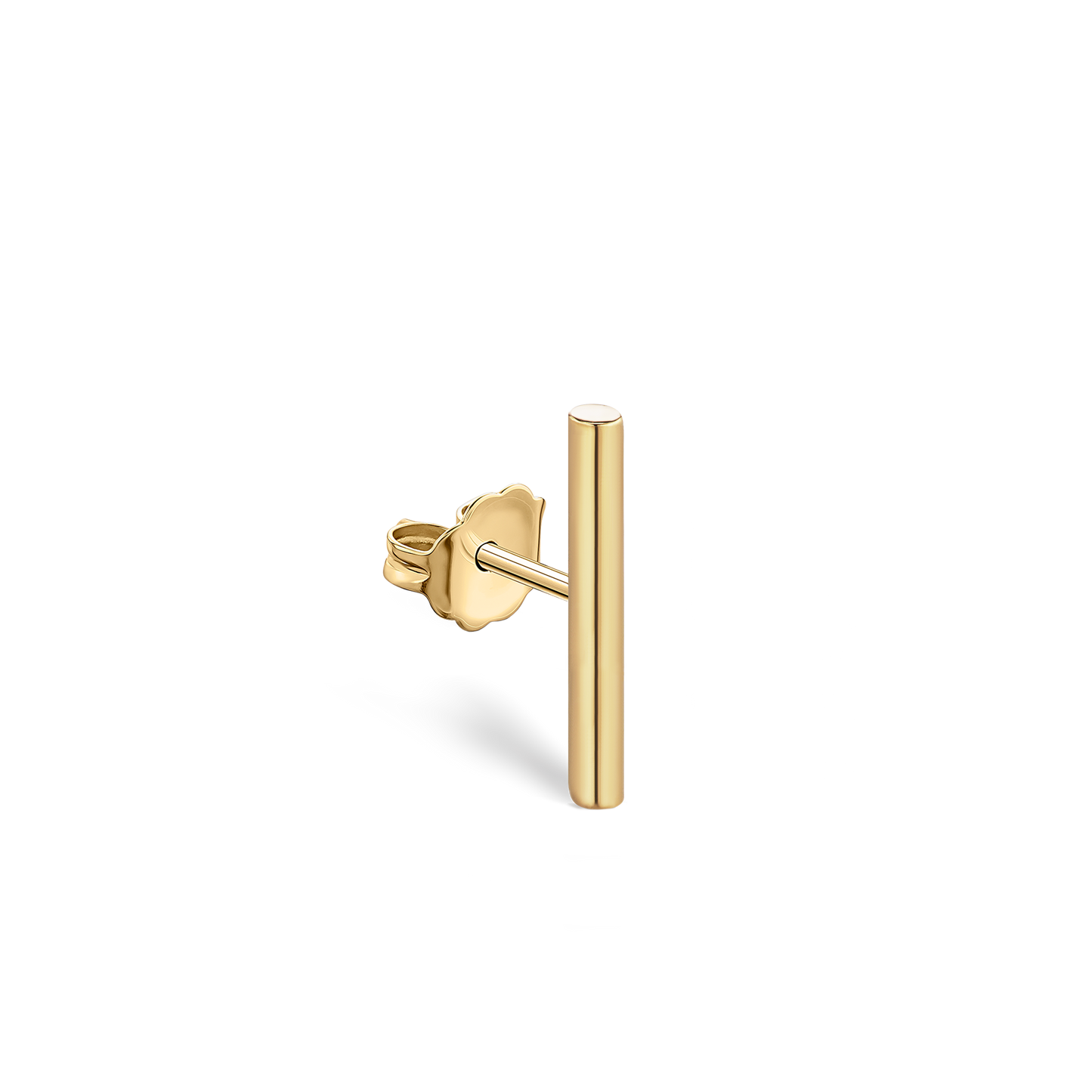 Polished Round Bar Stud Earring